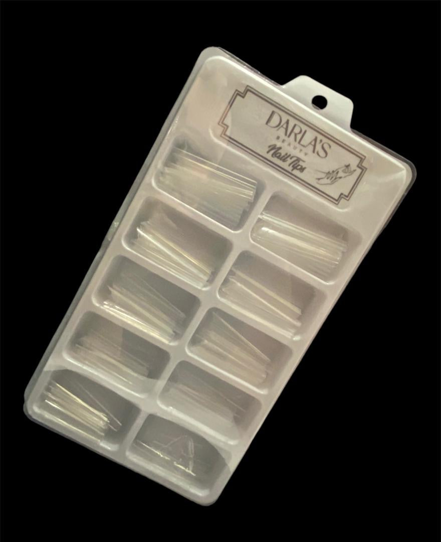 Caja de 100 uñas extra largas modelo Coffin y  Curva C