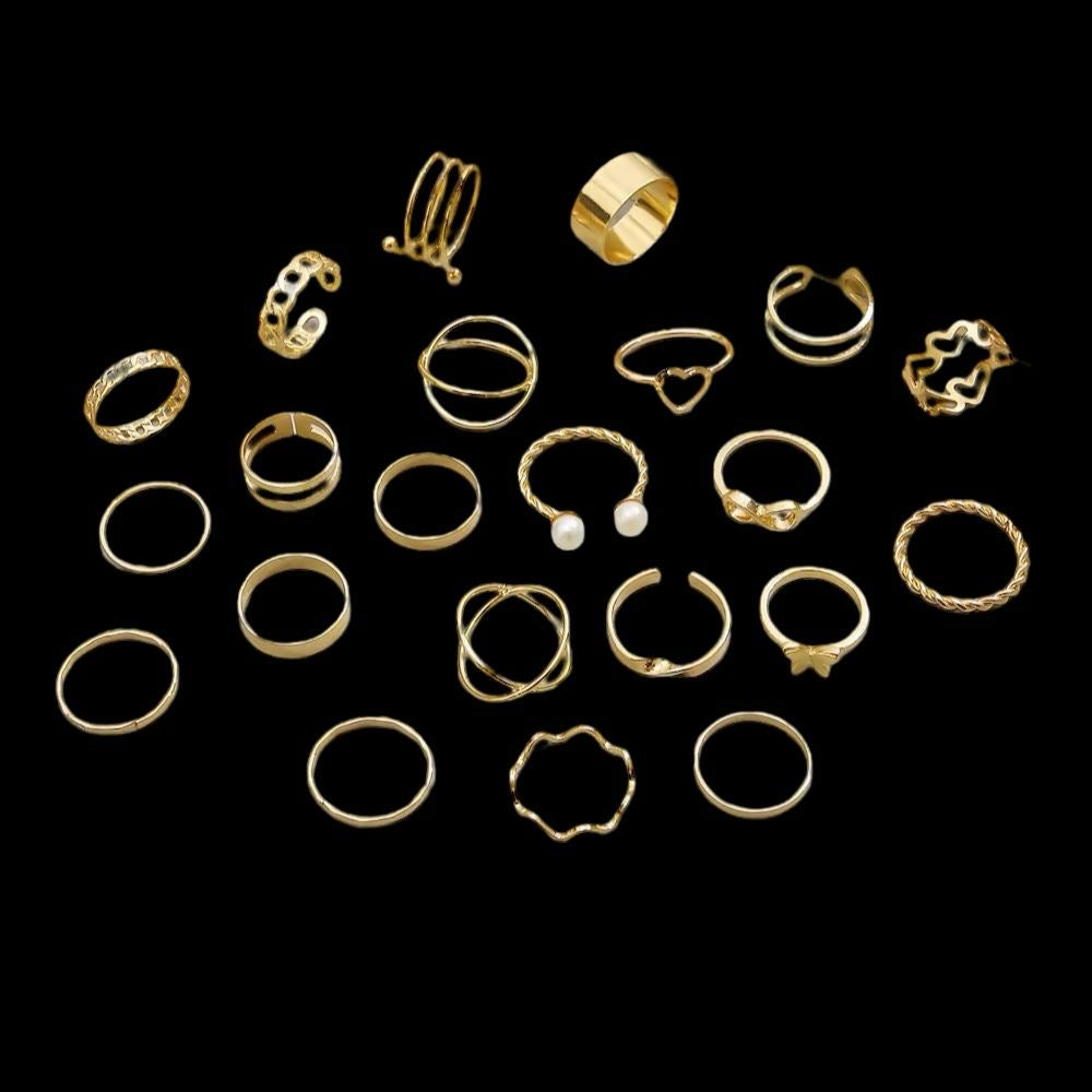Set de 24 anillos para fotografía de uñas
