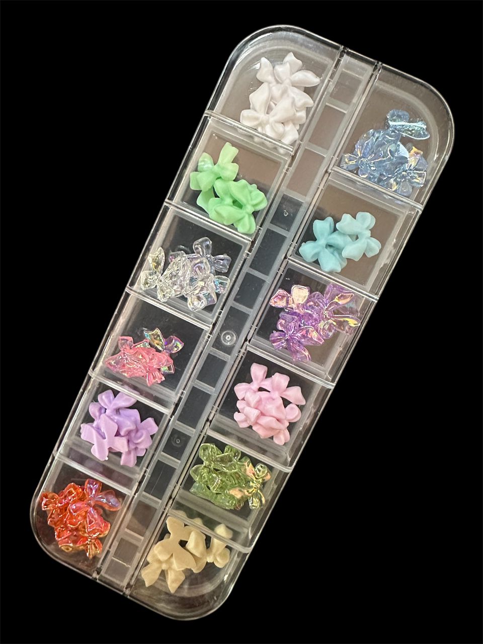 Pastillero lazo y lazo tornasol