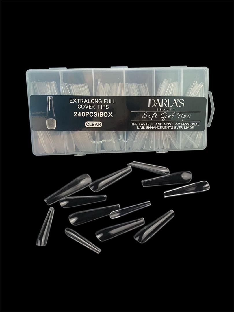 Caja de uñas jelly Coffin extra largas