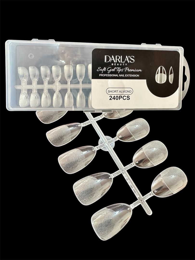 Caja de uñas Jelly Short Almond Clear