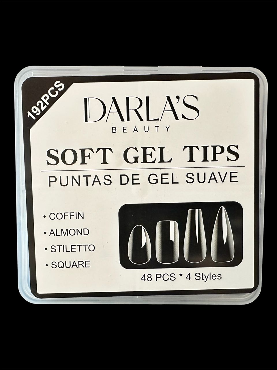 Caja de uñas Jelly Mix Clear 4 formas