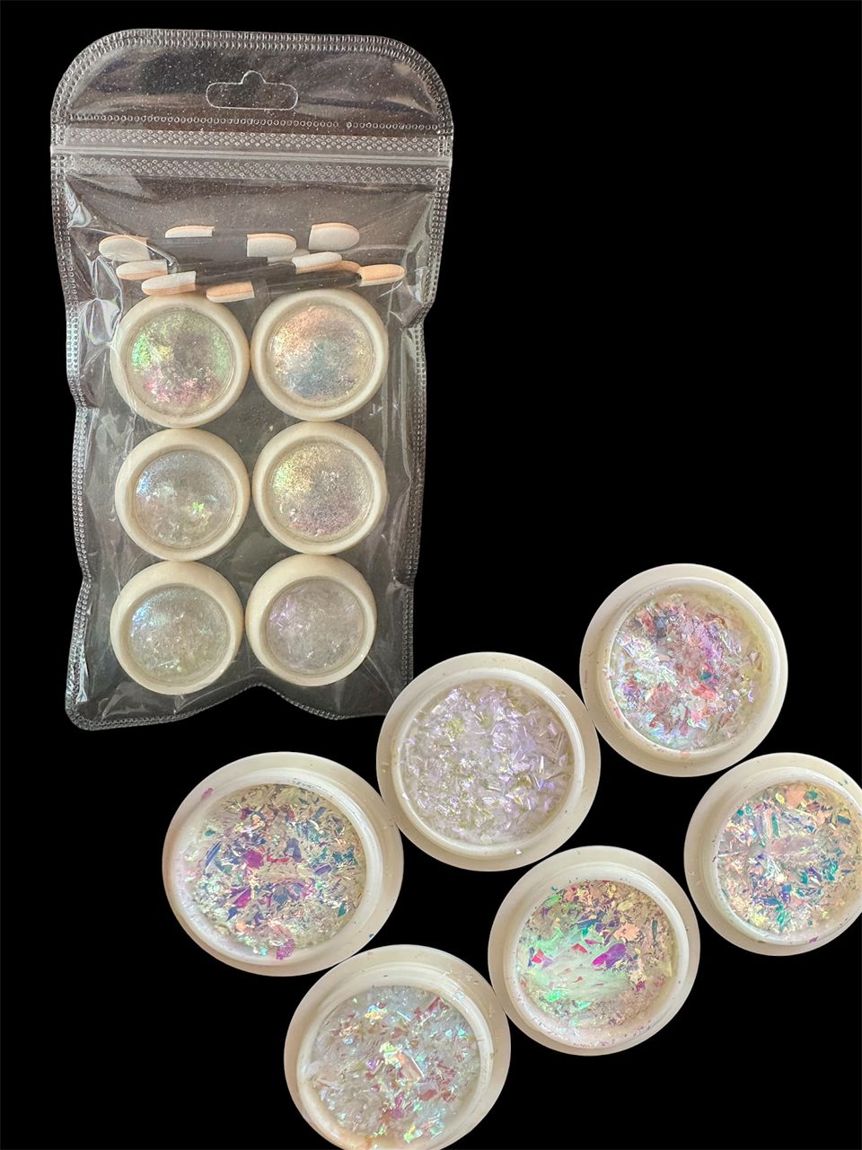 Kit polvo flake tornasol 6 und.