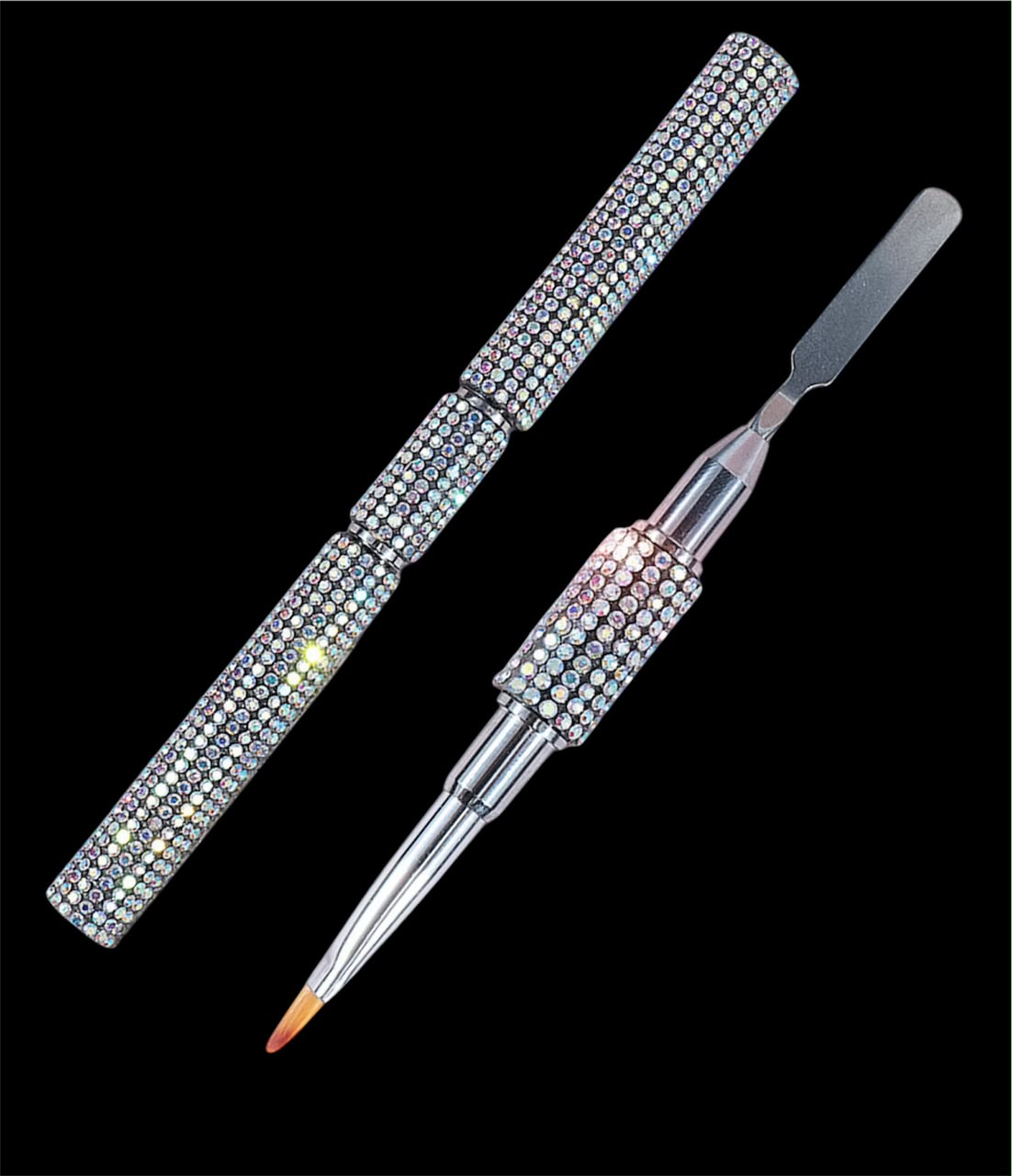 Pincel de polygel con cristales
